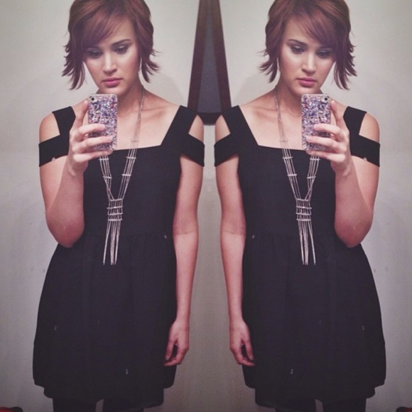 SPARKLE AND FADE Cold Shoulder Mini Dress - Picture 2 of 3